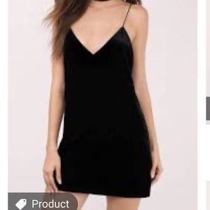 Tobi Terrell Velvet Black Dress - L